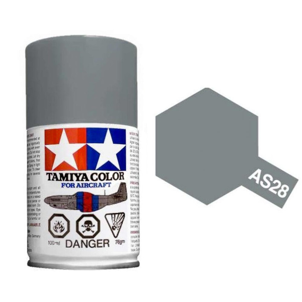 TAMIYA AS-28 Medium Grey 100ml Model Aircraft Spray Paint 86528