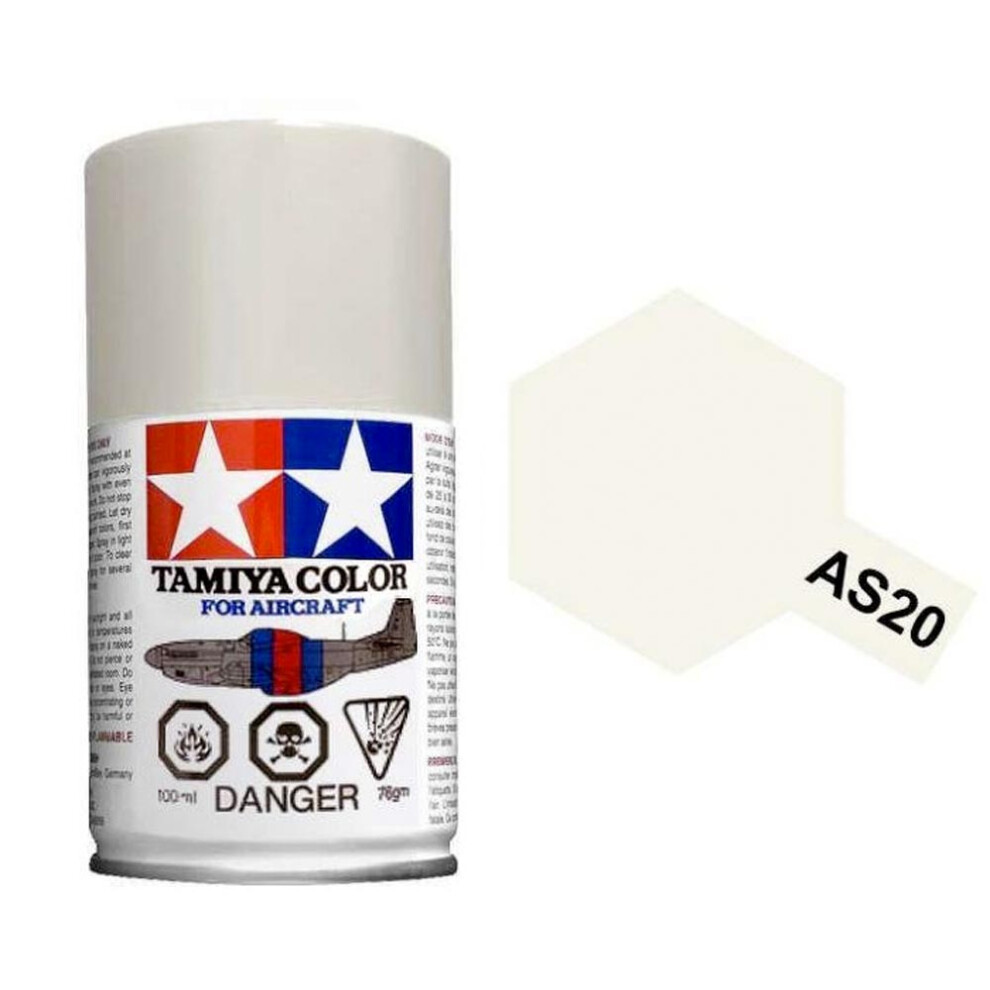 TAMIYA AS-20 Insignia White (USN) 100ml Model Aircraft Spray Paint 86520