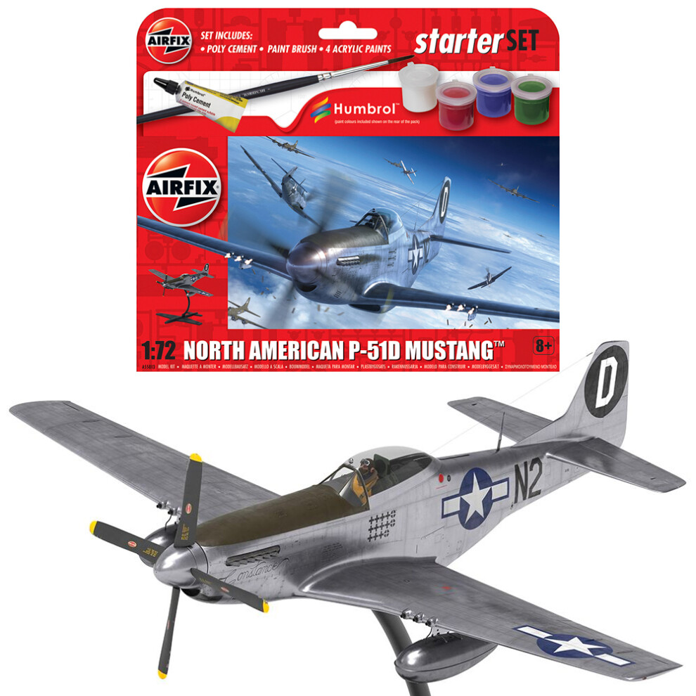 Airfix A55013 Starter Set - North American P-51D Mustang 1:72 Model Kit