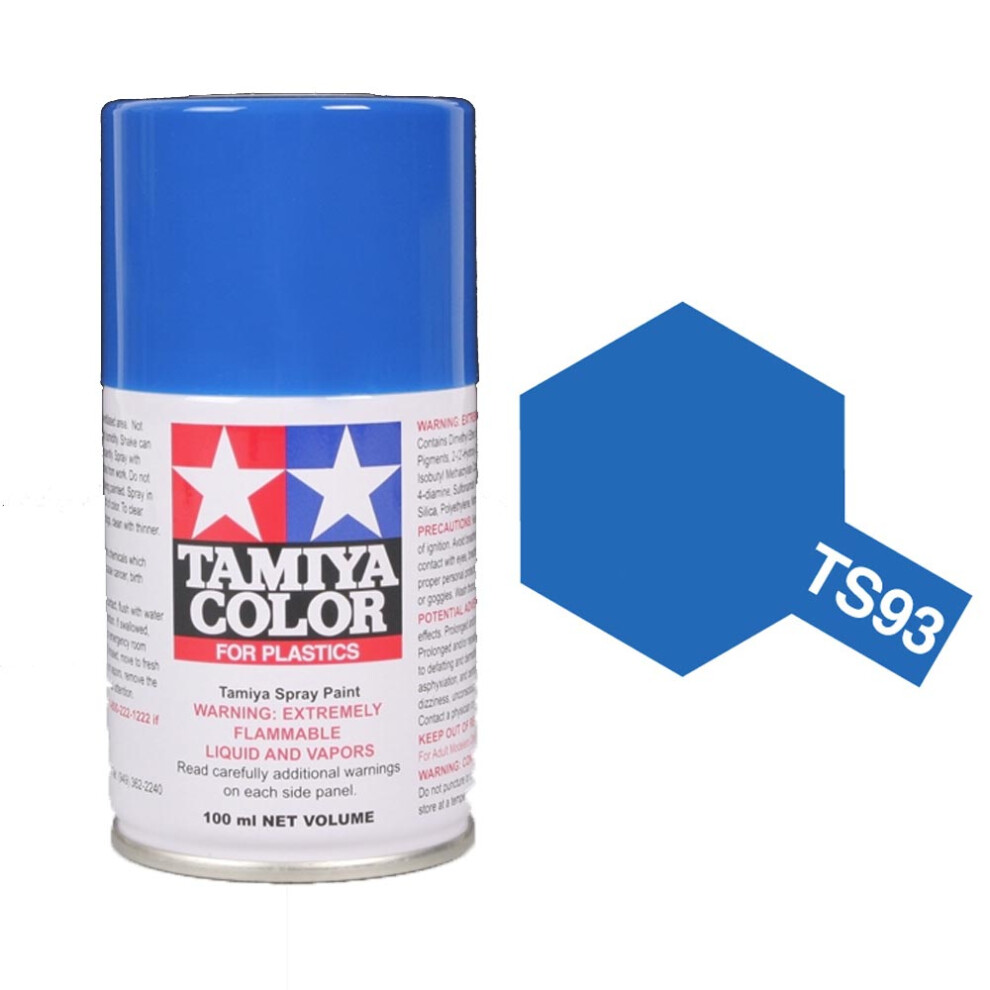 TAMIYA TS-93 Pure Blue 100ml Plastic Model Kit Spray Paint 85093