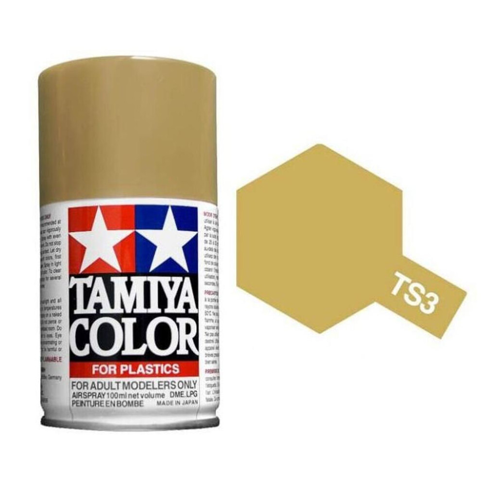 TAMIYA TS-3 Dark Yellow 100ml Plastic Model Kit Spray Paint 85003