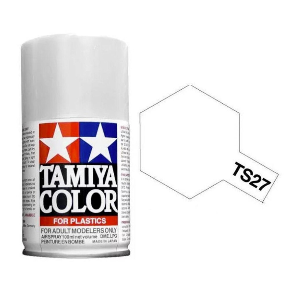 TAMIYA TS-27 Matt White 100ml Plastic Model Kit Spray Paint 85027