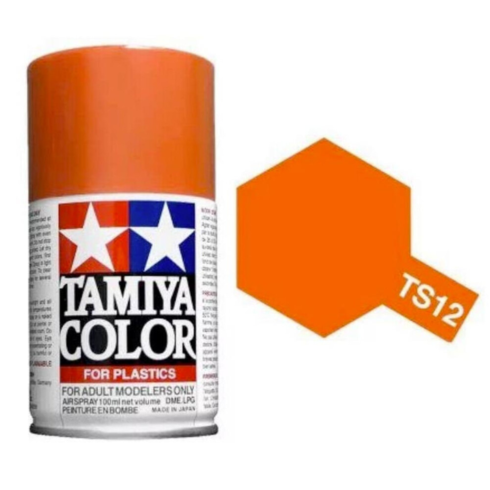 TAMIYA TS-12 Orange 100ml Plastic Model Kit Spray Paint 85012