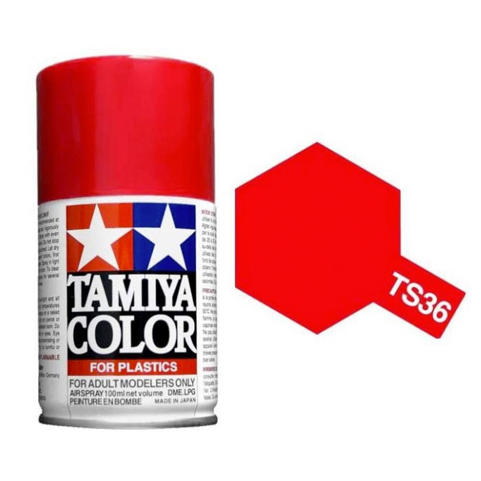 TAMIYA TS-36 Fluorescent Red 100ml Plastic Model Kit Spray Paint 85036