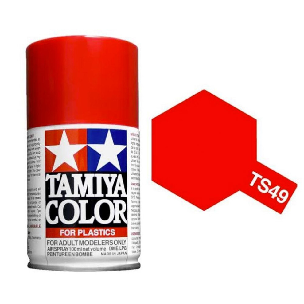 TAMIYA TS-49 Bright Red 100ml Plastic Model Kit Spray Paint 85049