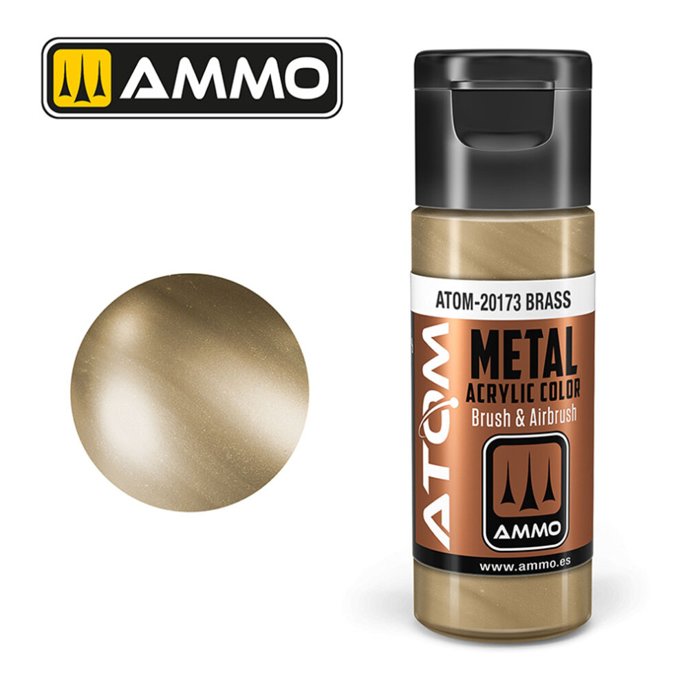 Mig Atom Metallic Brass 20Ml Model Paint Ammo By 20173
