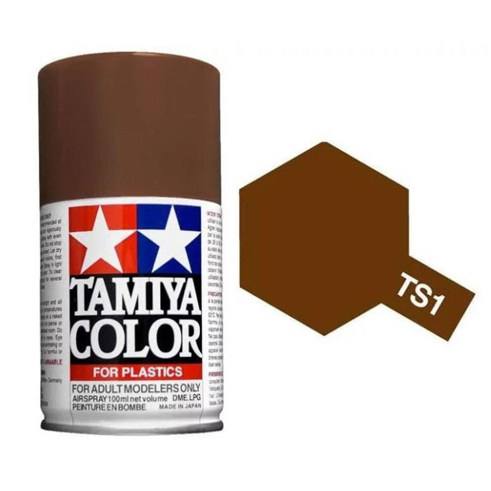 TAMIYA TS-1 Red Brown 100ml Plastic Model Kit Spray Paint 85001