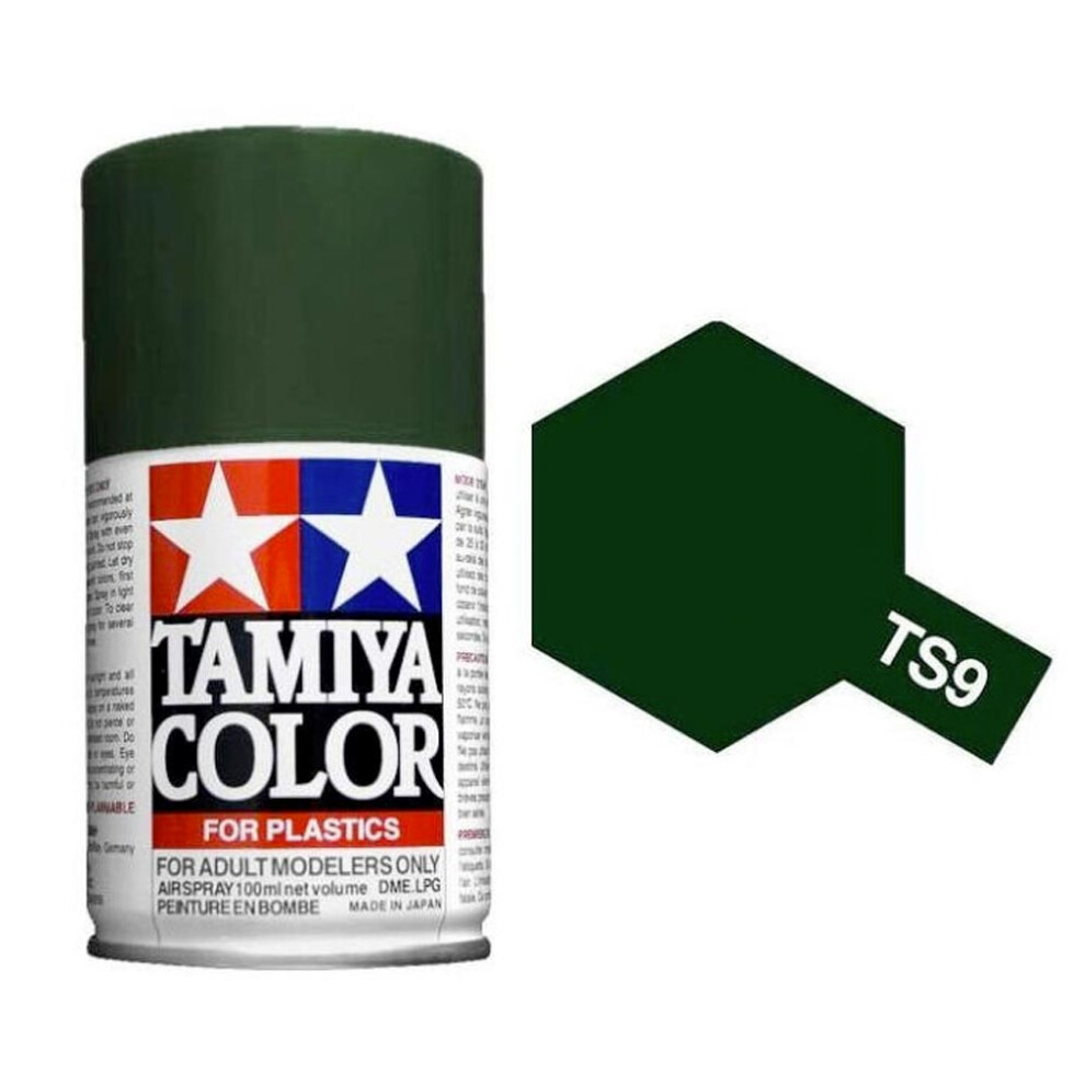 TAMIYA TS-9 British Green 100ml Plastic Model Kit Spray Paint 85009