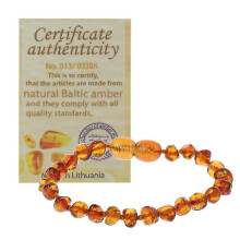 (Fire Perch C) Genuine Baltic Amber Teething Bracelet Raw And Anklet Baby Beads For Teethers