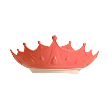 (Red) Kids Baby Crown Shower Cap Shield Bath Hat Adjustable Shampoo Hair Wash Protector