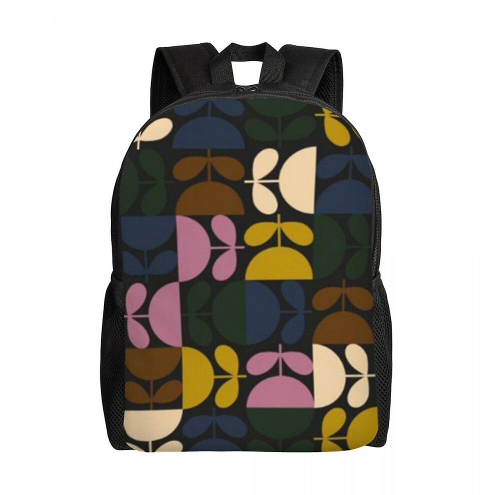 (3) Personalized Orla Kiely Multi Stem Backpacks Women Men Basic Bookbag For School College Scandinavian Mid Century Modern Bags