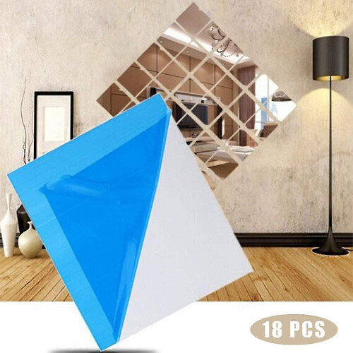 18 Pcs Mirror Sheets Simple Modern Mirror Plastic Mirror Self-adhesive 1