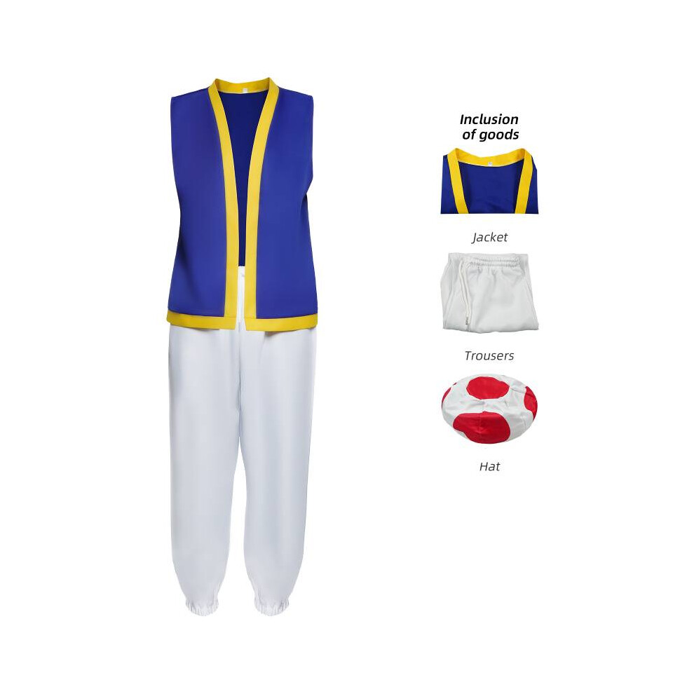 (110) Super Cosplay Mario Bros Toad Cosplay Set Fashion Simple Halloween Play Stage