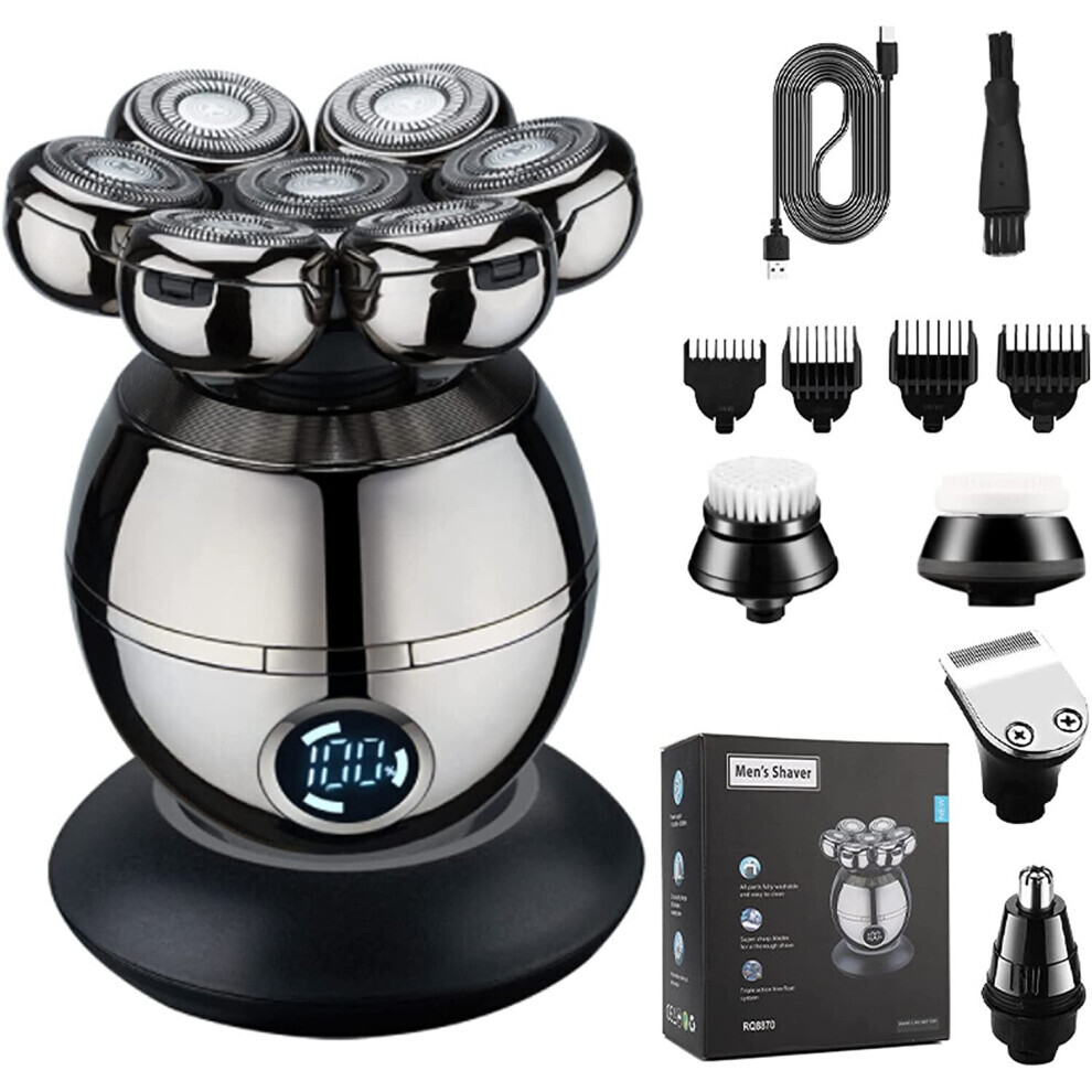 Electric Shavers 7D Bald Head Shavers Wet Dry Electric Shaver Razor Men's Grooming Kit