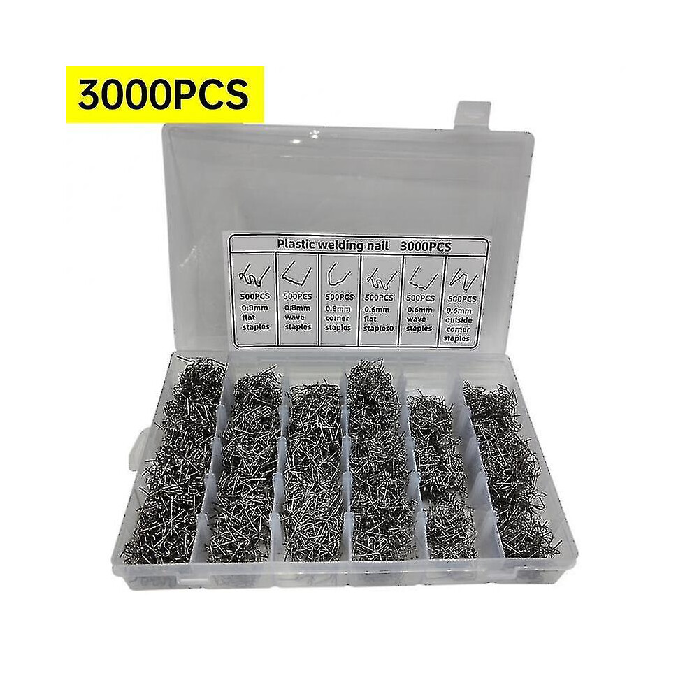 (3000Pcs With Box) 600/1200/3000Pcs Hot Stapler Staples For Plastic Welder Repair Hot Welding 4814698440507