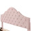135*190 Upholstered Double Bed with Height-adjustable Headboard, Pink 4