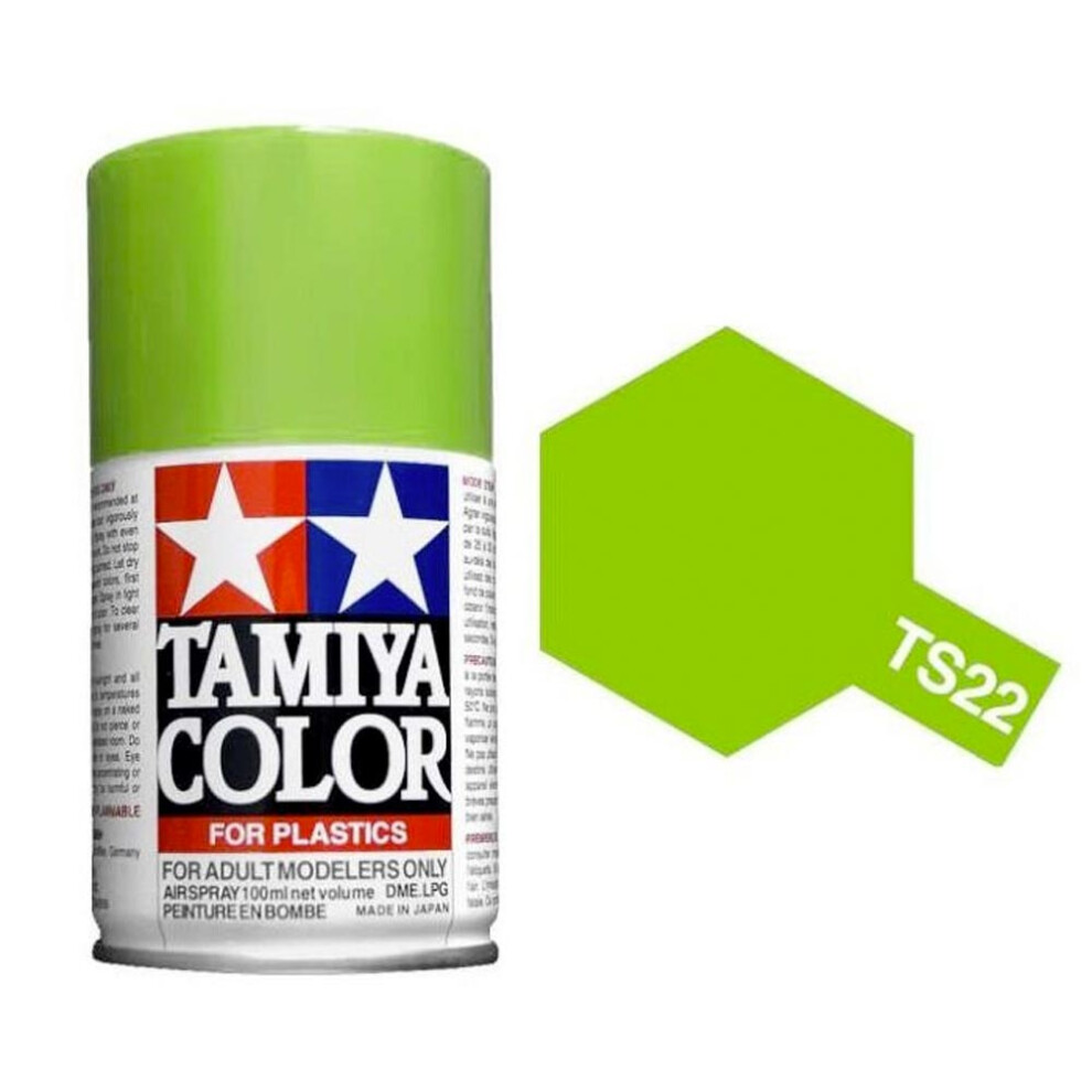 Tamiya Ts-22 Light Green 100Ml Plastic Model Kit Spray Paint 85022