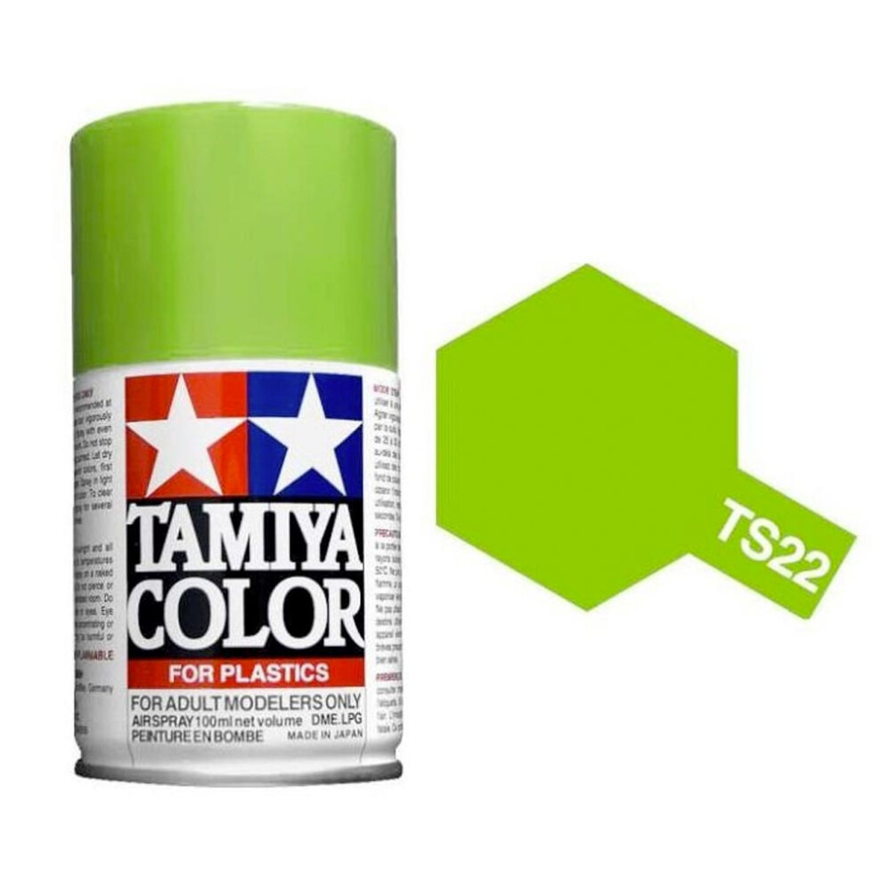 TAMIYA TS-22 Light Green 100ml Plastic Model Kit Spray Paint 85022