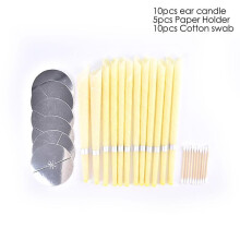 10Pcs Beewax Ear Candles Ear Wax Removal Tool Indiana Aromatherapy Ear Candle