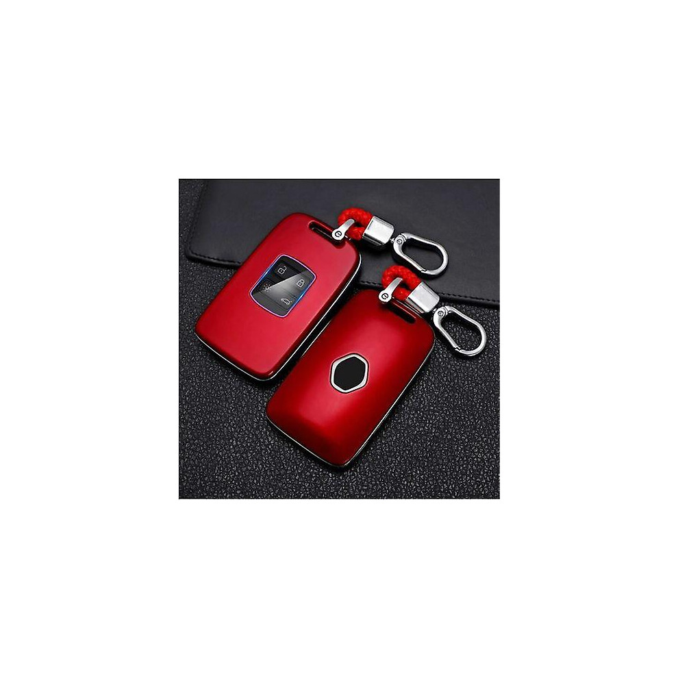 Carbon Fiber Car Key Case, Fit For Renault Koleos Kadjar Scenic Megane Sandero Espace Clio Captur Kangoo Laguna Talisman Red 4814698459776