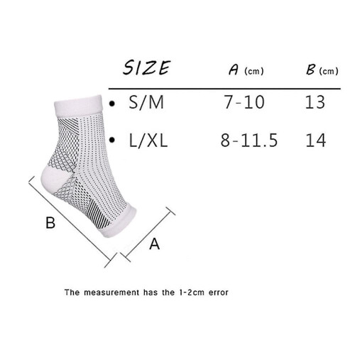 (S M) Neuropathy Compression Ankle Arch Support Socks Sports 2