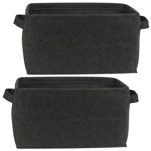 URBN Living (2) 1/2 Large Felt Storage Basket Hamper Laundry Bag