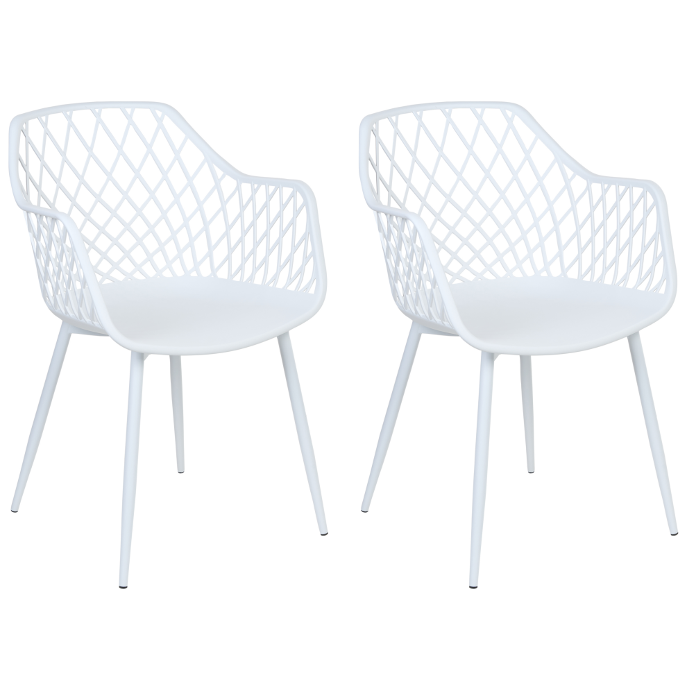 Set of 2 Dining Chairs NASHUA II White
