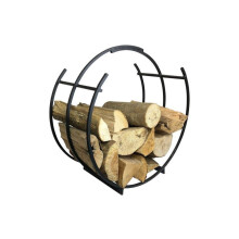Log Holder 46 cm Hoop Circle Design Powder Coated Solid Steel Garden Pride