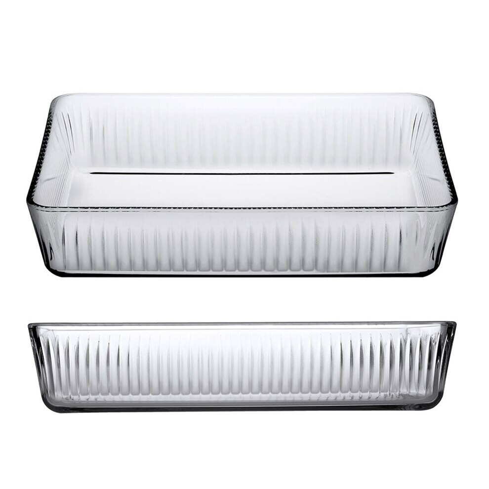 Queensway Home & Dinning (Rectangular ) 2.75/3L Glass Serving Tray Rectangular