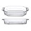 (Rectangular with Handles) 2.75/3L Glass Serving Tray Rectangular 1