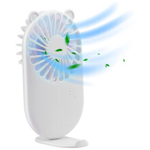 JJBRDZ-Handheld Mini USB Fan, Portable USB Pocket Fan Rechargeable with Holder, 3 Speeds Adjustable Design Suitable for Kids