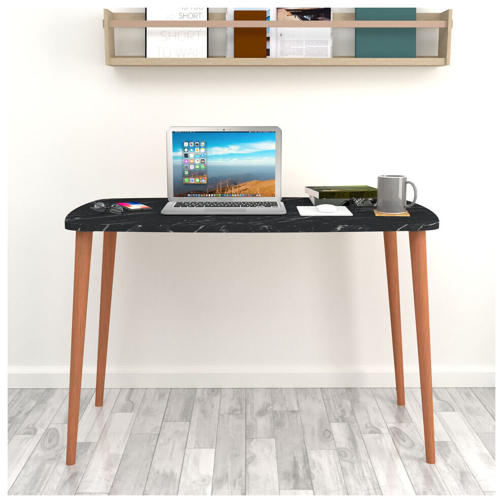 Urbn Living ( Marble) 105Cm Modern Home Office, Study Computer Desk Black