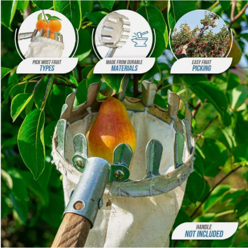 Apple Fruit Picker Head Basket Garden Tool High Tree Catcher Picks Bag 1