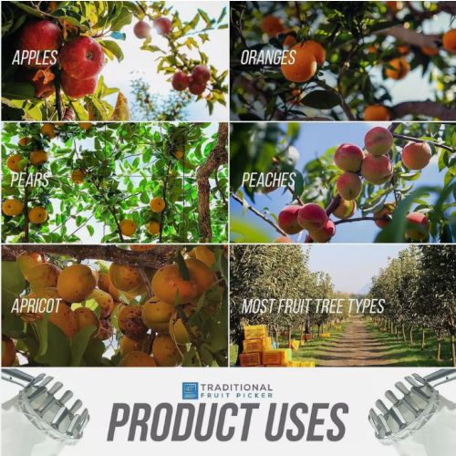 Apple Fruit Picker Head Basket Garden Tool High Tree Catcher Picks Bag 2