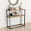 URBN Living (Pine) 90cm Console Table Free Standing With Metal Frame 4