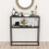 URBN Living (Anthracite) 90cm Console Table Free Standing With Metal Frame 1