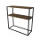 URBN Living (Burnt Oak) 90cm Console Table Free Standing With Metal Frame 3