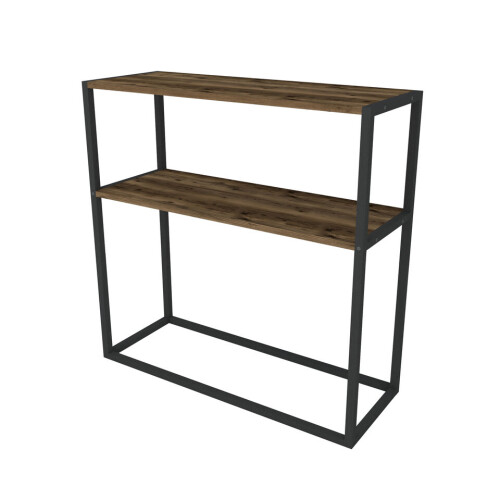 URBN Living (Burnt Oak) 90cm Console Table Free Standing With Metal Frame 2