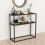 URBN Living (Burnt Oak) 90cm Console Table Free Standing With Metal Frame 4
