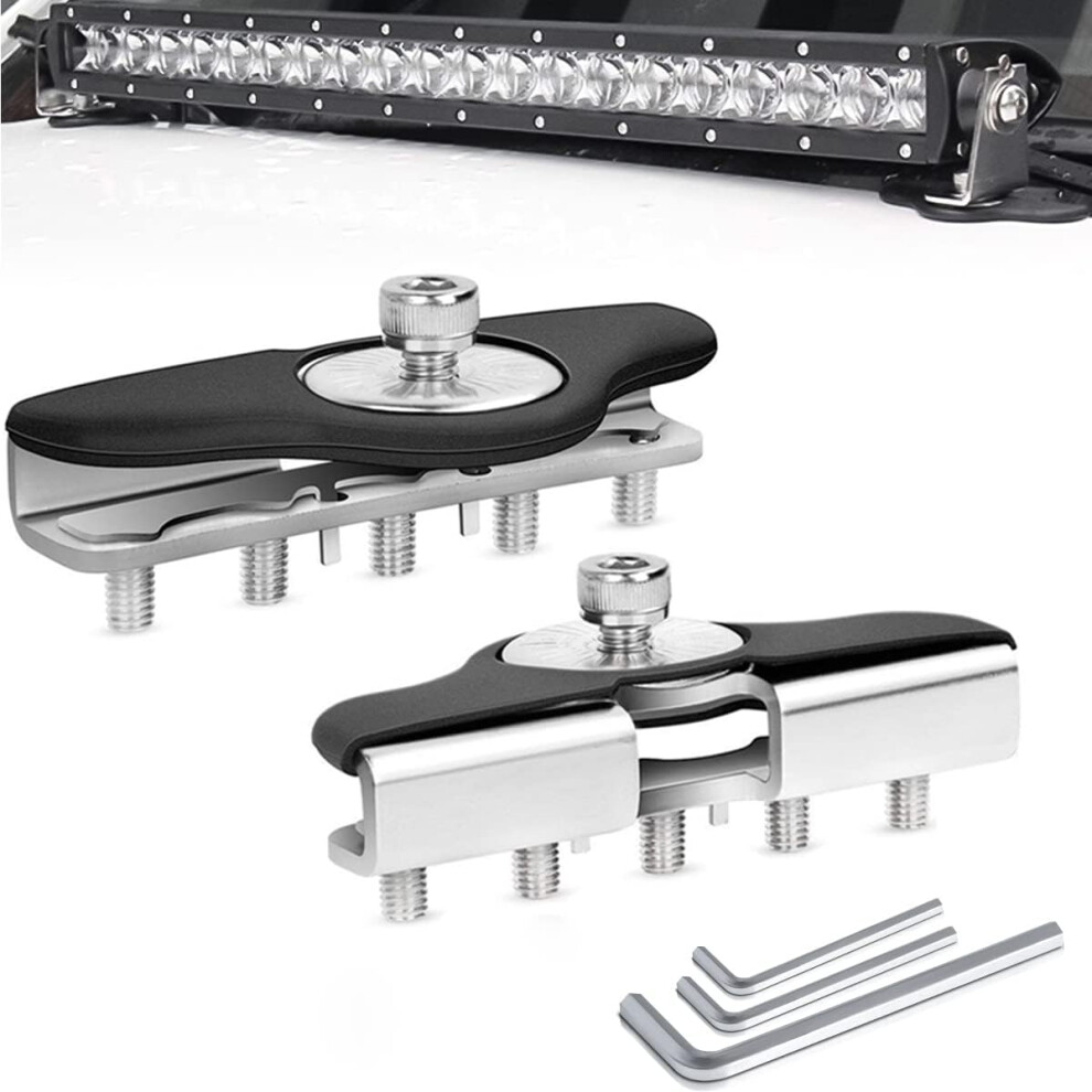 Bwcarid Hood Led Work Bar Mounting Brackets Kit Universal Led Pods Mount Bracket Clamp Holder For Suv Truck Offroad Pickup Wagon Without D Light 6935462211920