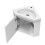 AICA Bathroom Vanity Unit with Basin Sink Cornet Wall Hung White 2