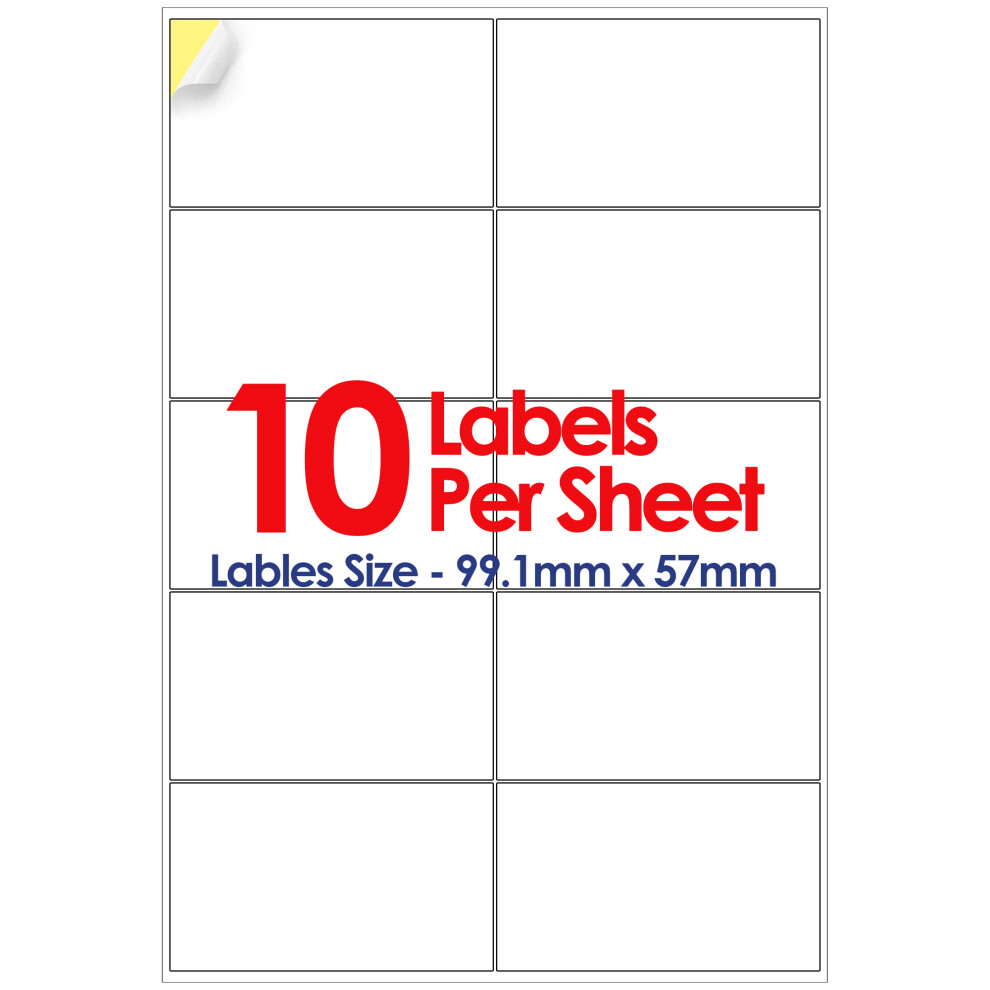 (10 Stickers Per Sheet) 20X A4 Self Adhesive  Adress labels, Labes sticker laser jet sticker custom sticker