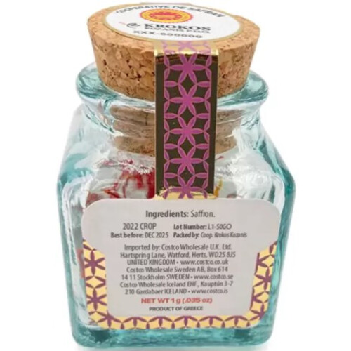 Kirkland Signature Secret Hint Saffron, 1g 1