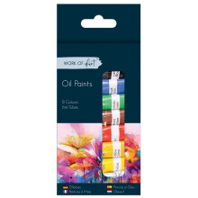 Work of Art Hard-Wearing Oil Paint Tubes Assorted Pack of 8 TAL06740