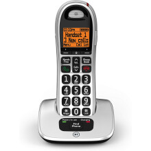 BT4000 Big Button DECT Cordless Phone, 100-name Directory, Copy Between Handsets, Call Transfer, GAP, 300m Outdoor/50m Indoor, Satin Silver/Black