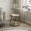 ELECWISH Side Table 3 Tier Storage Bedside End Table With LED Light Living Room 3