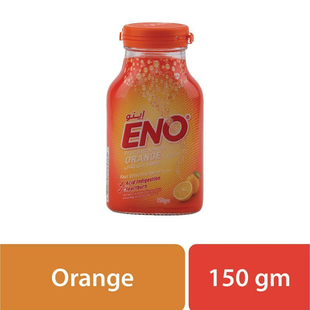 Orange Eno Flavour Bottle 150G - Fast Effective Relief From Indigestion & Heartburn