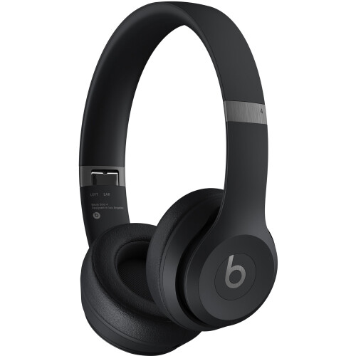 Beats Solo 4 Wireless On-Ear Headphones - Matt Black | 50h Battery, Spatial Audio with Dynamic Head Tracking, USB-C/3.5mm Lossless