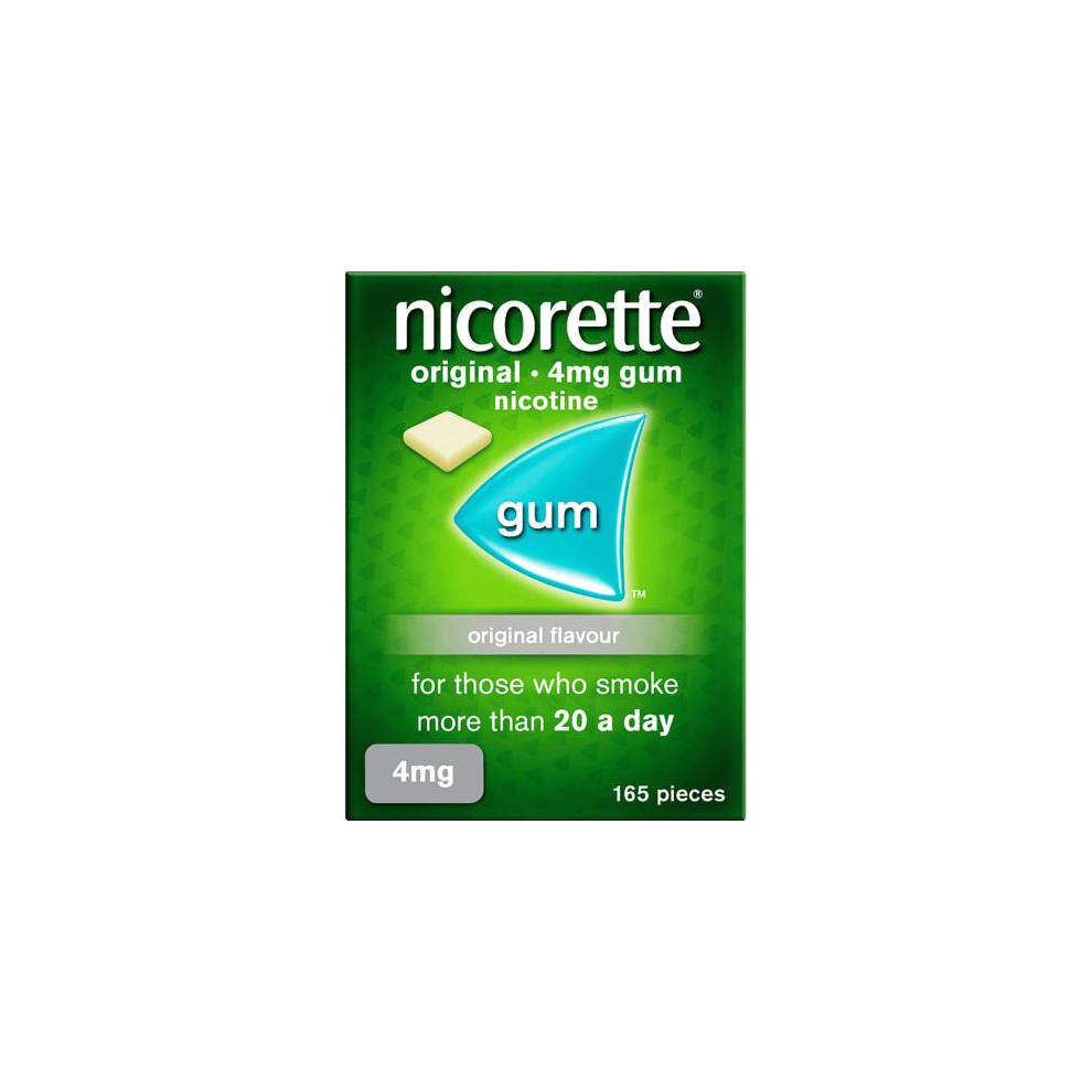 Nicorette Gum 4Mg Original Flavour 165 Pieces