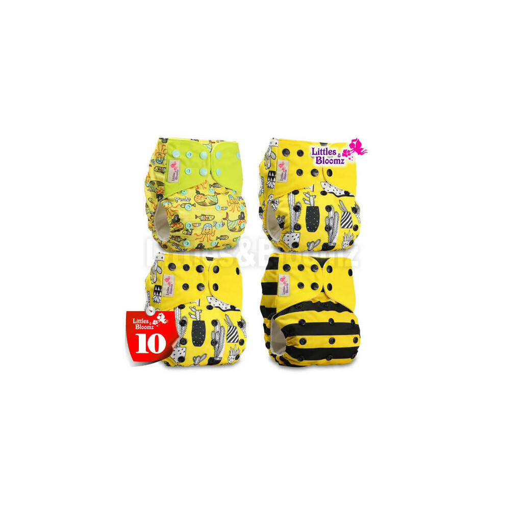 (10) [Littles&Bloomz]4pcs/set Washable Reusable Cloth Diaper Ecological Adjustable Nappy , 4 Nappies/Diapers And 0 Inserts In One Set-image-OPC-PDW7JWS-NEW